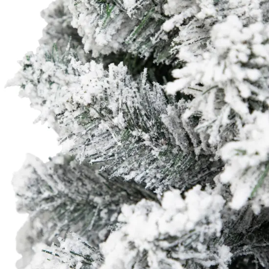 Northlight Pencil Flocked Pine Artificial Christmas Tree - 6' - Unlit Green {7}