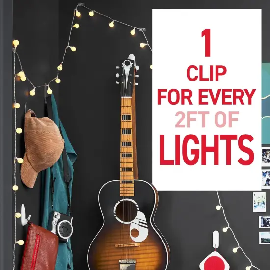 Indoor Mini Light Clips, Damage Free Hanging Christmas Light Clips {4}