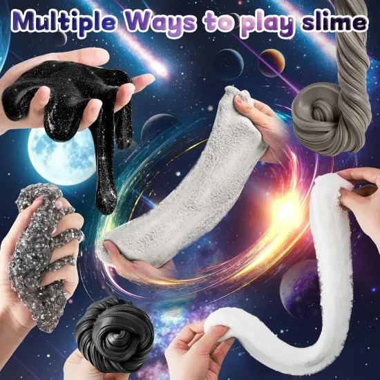 6 Packs Galaxy Slime Kit with Charms & Add-ins - 360ml (Galaxy) {4}