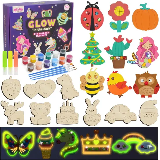 30pcs DIY Wooden Magnets {1}