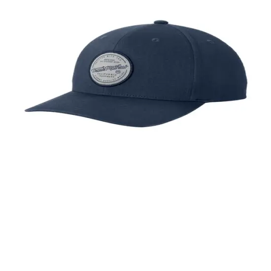 TravisMathew On Ice Patch Cap Structured Mid Profile Flexfit 110 with Customizable Back Panels Quiet Shade Grey {4}