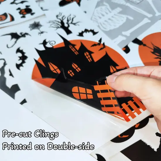 9 Sheets Window Clings Decals - Halloween Monster {4}