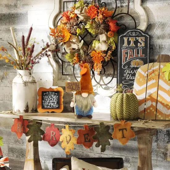 Fall Gnomes Plush Autumn Tabletop Decorations {4}