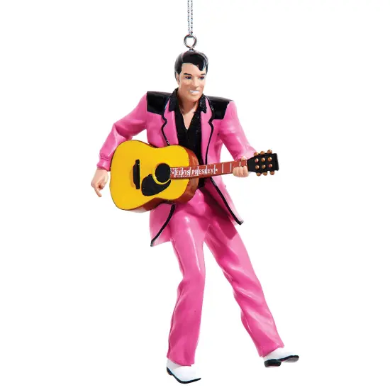 Collections Etc Detailed Pink Suit Elvis Christmas Ornament {2}