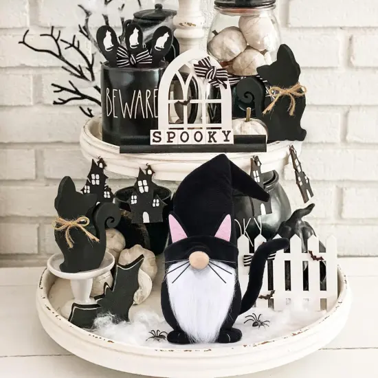 Black Cat Gnome Plush {2}