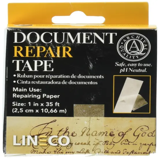 Lineco Archival Document Repair Tape 1 Inch By 35 Feet Transparent 1"x35' {3}