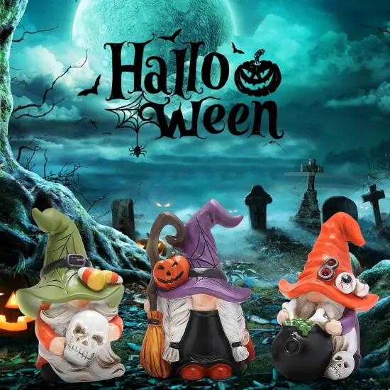 Halloween Gnomes Table Decorations - Multicolor {3}