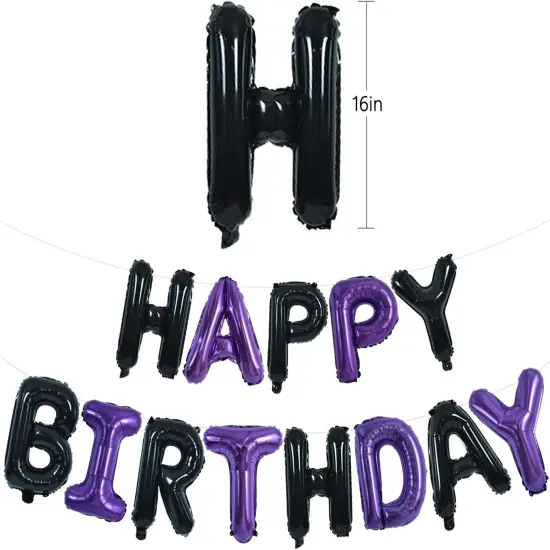 16 Inch Mylar Foil Letters Birthday Sign {2}