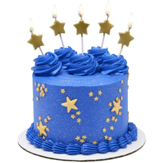 Gold Stars Shaped Candles {3}