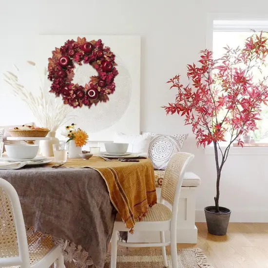 Apples Hydrangea Fall Leaves - Fall Wreaths {3}