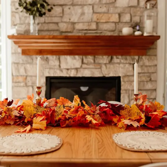 4 Pack Fall Leaf Garland - Maple Fall Leaves {2}