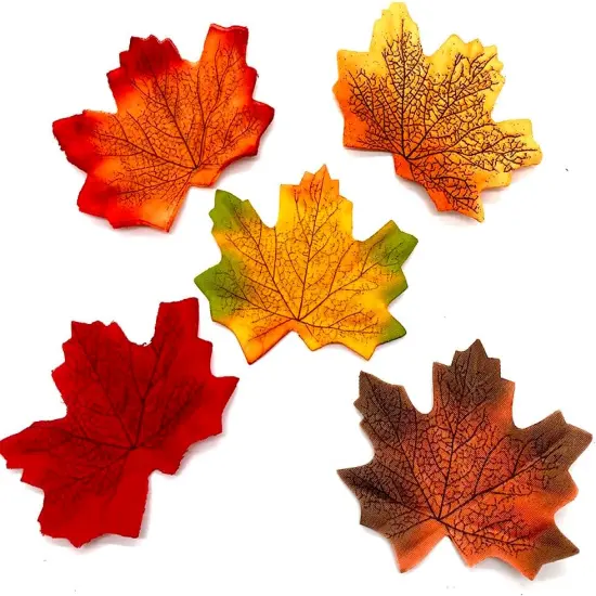 250PCS Multicolor Color Artificial Maple Leaves {2}