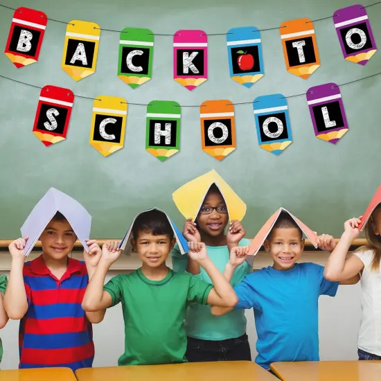 School Banner with Hanging Ornaments {2}