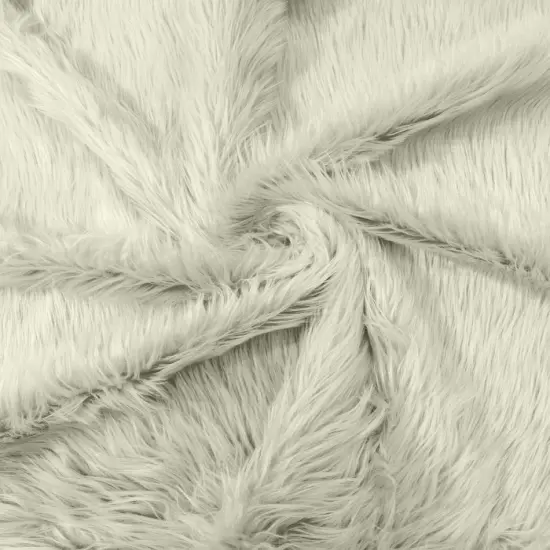 1 Yard Solid Faux Fox Fur Fabric for Cosplay Crafts Home Decor and Upholstery Ivory {1}