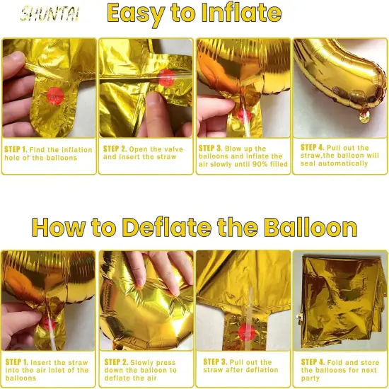 30th Birthday Decorations for Him Her 30 Balloon Numbers Gold Jumbo Number 30 Foil {3}