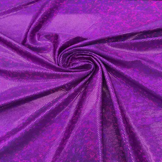 1 Yard Shiny Foggy Shattered Glass Foil Fabric 4 Way Stretch Nylon Spandex Mesh 58-60 inches width Magenta {6}