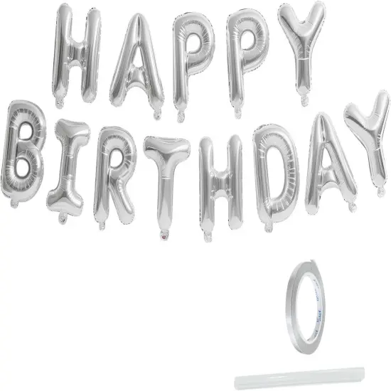 13pcs Mylar Foil 3D Letter Balloons Happy Birthday Sign Balloon {1}