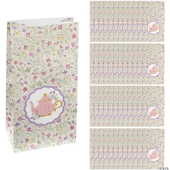 Let&rsquo;s Partea Medium Paper Treat Bags 5" x 10" Bulk 48 Pc {2}