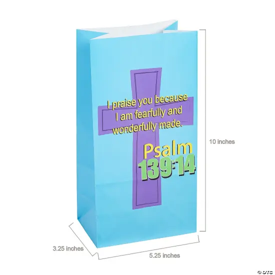 Bible Verse Treat Bags 5 1/4" x 10" - 12 Pc. {3}