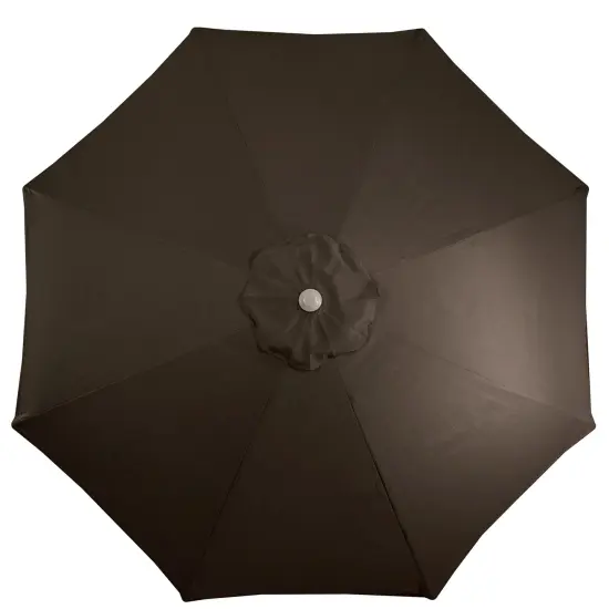 Northlight 9ft Outdoor Patio Market Umbrella with Hand Crank and Tilt, Brown {5}