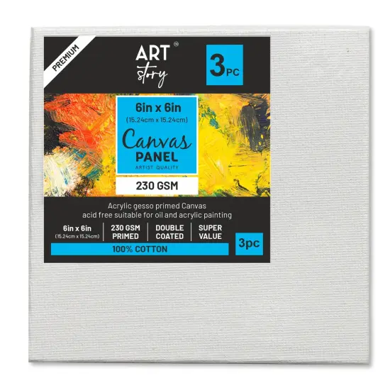 Little Birdie Canvas Panel MDF Board 6"X6" 3/Pkg-6"X6" {1}