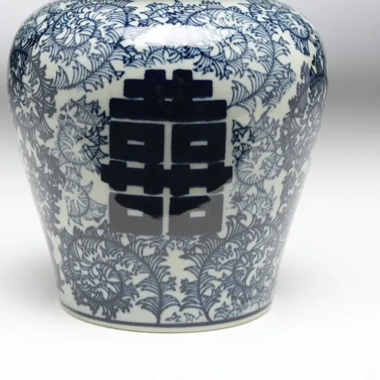 AA Importing 59730 Antiqued Pale Green And Blue Ginger Jar With Lid {3}