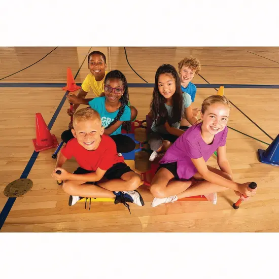 S&S Worldwide 18" Heavy-Duty Flexible Vinyl Cones &ndash; Set of 6, Extra-Thick Soft Molded Sports Cones with Wide Stable Base for Training, PE, and Field Marking {4}