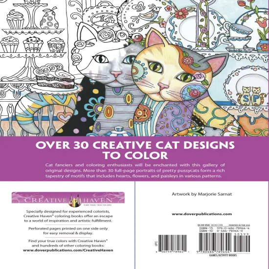Creative Haven: Creative Cats Coloring Book-Softcover {2}