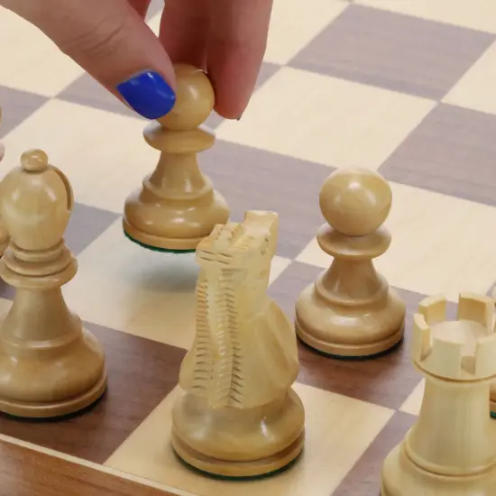 WE Games Jacques Chess Pieces - Weightedwith 3.59 in. King {3}