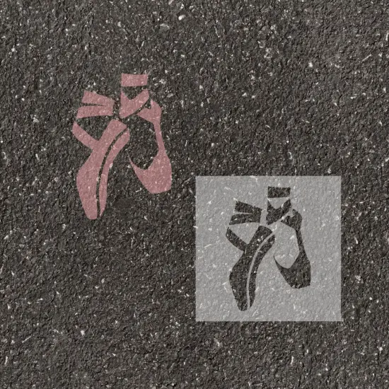 Ballet Pointe Shoes Parking Space Stencil | High School Senior Parking Spot Stencil | Reusable Stencil | Stencil Ease | {2}