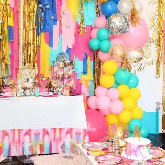 54" x 108" Happy Birthday Party Plastic Tablecloth {3}