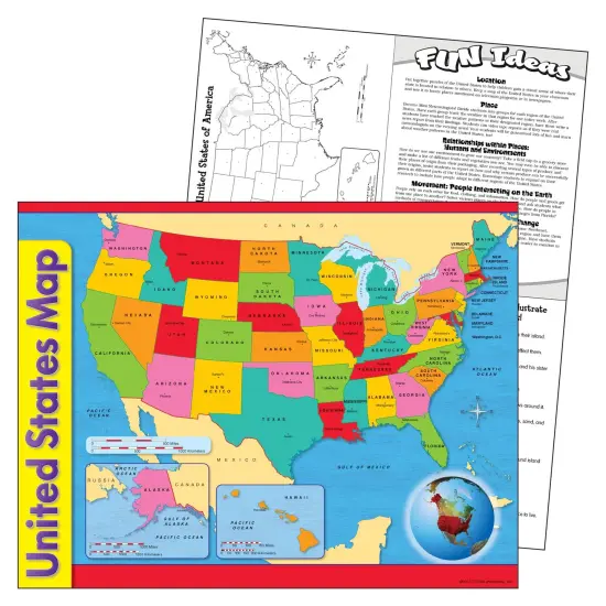 United States Map Learning Chart, 17" x 22" {2}