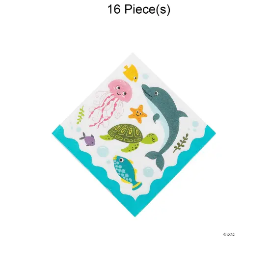Under the Sea Creatures Luncheon Napkins 16 Pc {1}