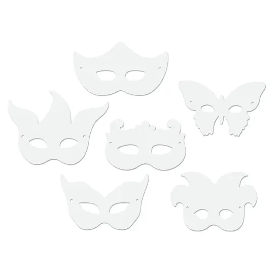 Die-Cut Paper Masks, Mardi Gras Assortment, Assorted Sizes, 24 Pieces {1}
