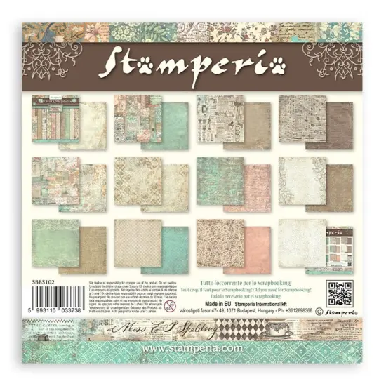 Stamperia Backgrounds Double-Sided Paper Pad 8"X8" 10/Pkg-Brocante Antiques {3}