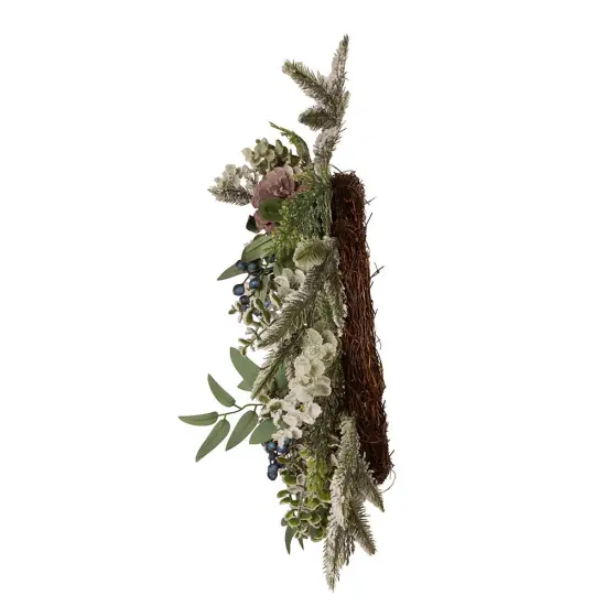 Kurt Adler 24-Inch Un-Lit Decorated Rattan Wreath with Blueberries {4}