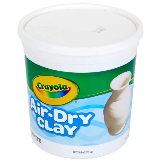 Air-Dry Clay, 5 Pounds Resealable Bucket, White {1}