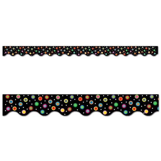 Dots On Black Wavy Ez Border {1}