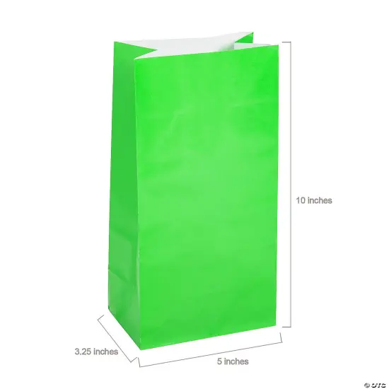 5" x 10" Paper Treat Bags - 12 Pc. Neons assorted {3}