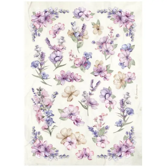 Stamperia Assorted Rice Paper A4 6/Sheets-Lavender {3}