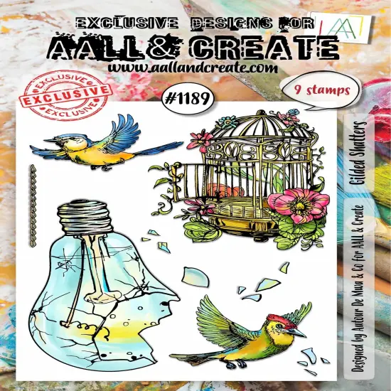 AALL And Create A6 Photopolymer Clear Stamp Set-Gilded Shatters {1}