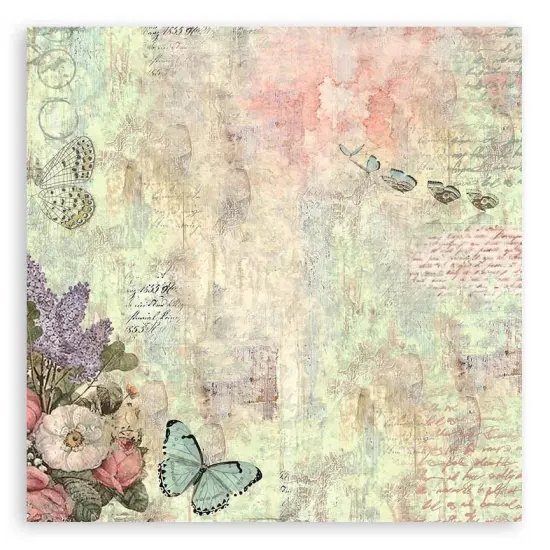 Stamperia Polyester Fabric 12"X12" 4/Pkg-Wonderland {3}