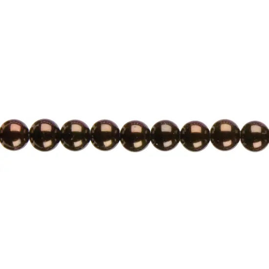 CousinDIY Jewelry Basics Glass Beads 6mm 100/Pkg-Brown Metallic Round {3}