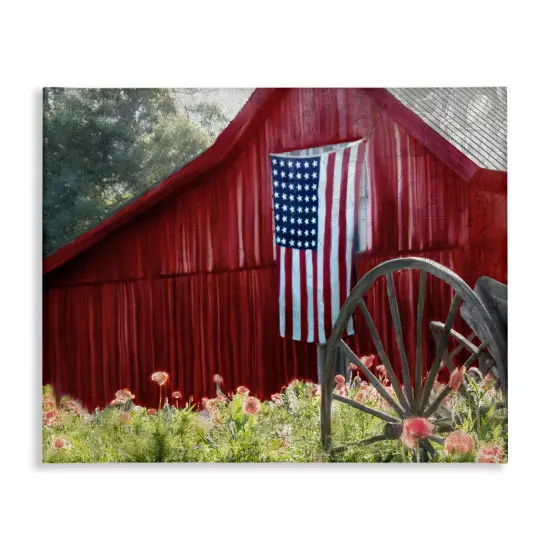 Stupell Industries Country Farm Meadow Americana Canvas Wall Art {1}