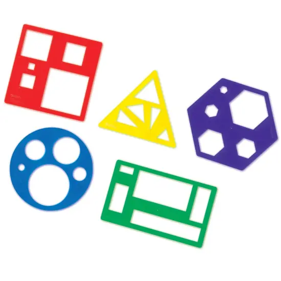 Primary Shapes Templates, Set of 5 {1}