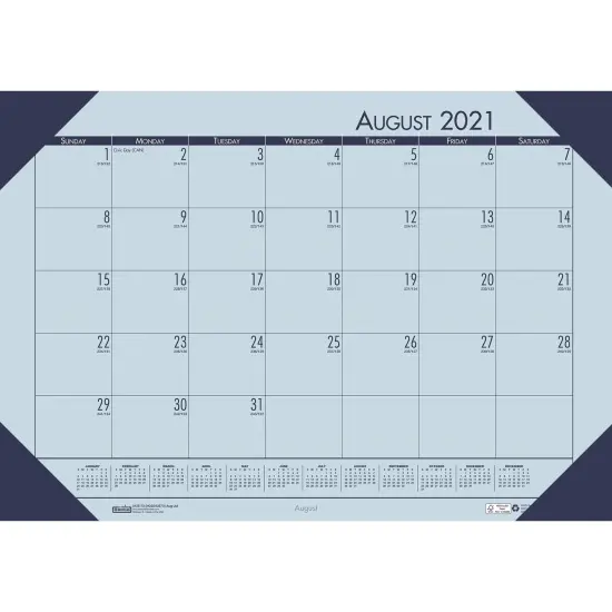 Academic Ecotones Calendar Desk Pad, Orchid Paper/Cordovan Holder {1}