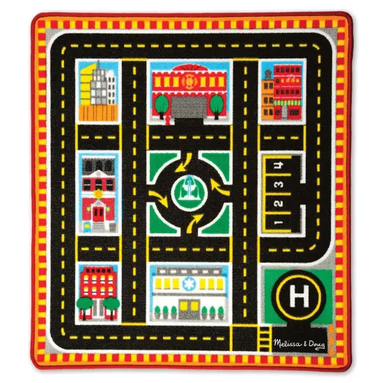 Round The City Rescue Rug & Vehicle Set {1}