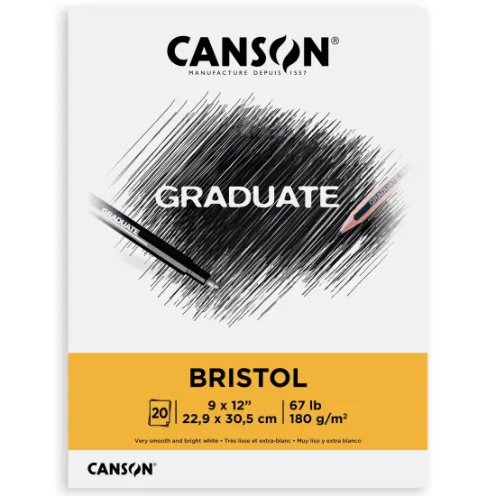 Canson Graduate Series Bristol Pad 9"X12"-20 Sheets {1}