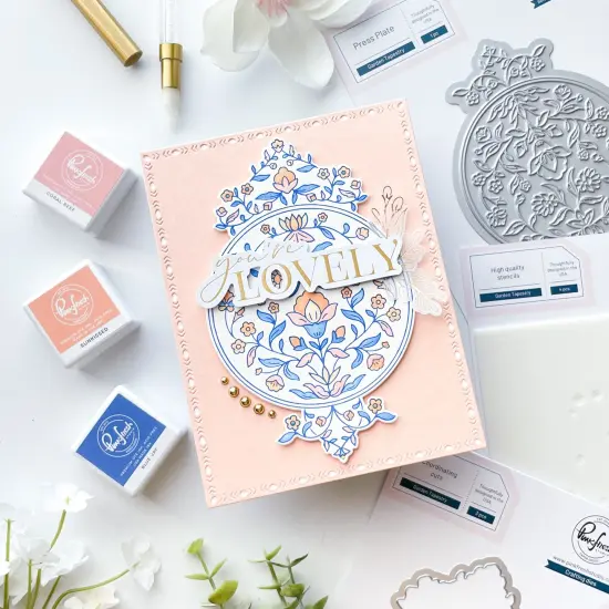 Pinkfresh Studio Press Plate-Garden Tapestry {7}