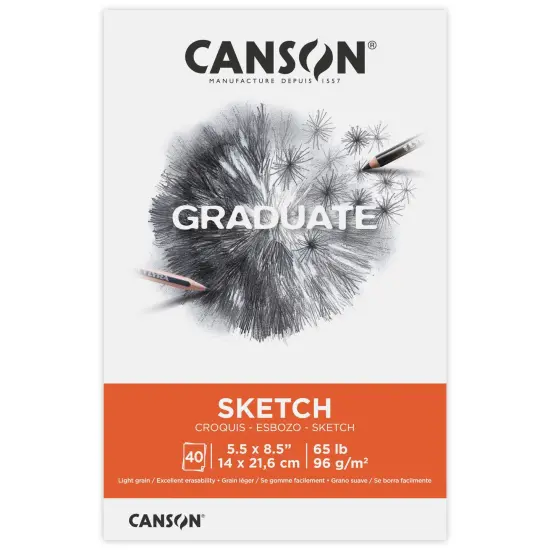 Canson Graduate Series Sketch Pad 5.5"X8.5"-40 Sheets {1}